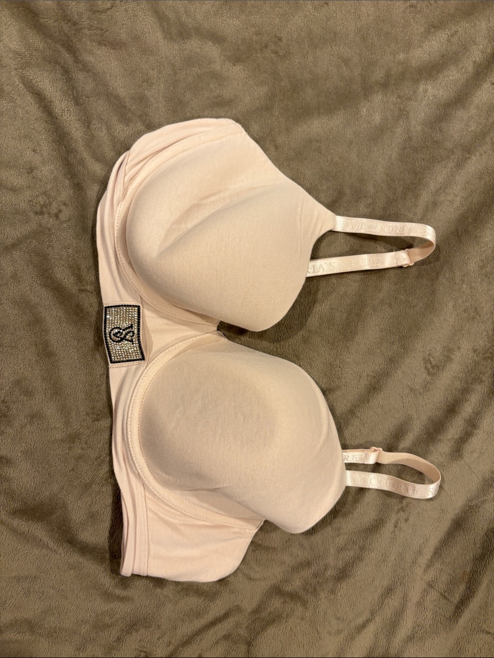 Victoria's Secret Light Blush Padded Bra with Embellished Logo